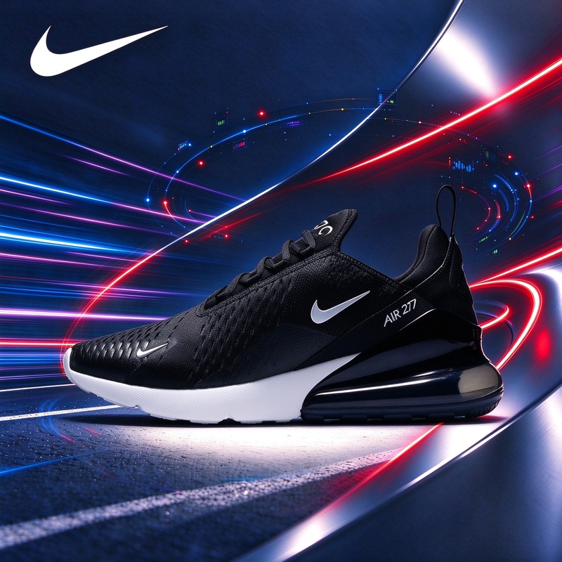 Nike Shoes Air Max 270 - Nike Air Max 270, унисекс, черно-белые